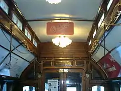 Interior of an AAT tram