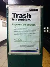 Notice about trash