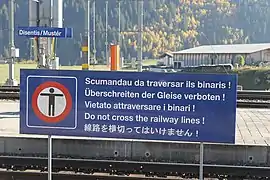 sign in Romansh and four other languages (2018)