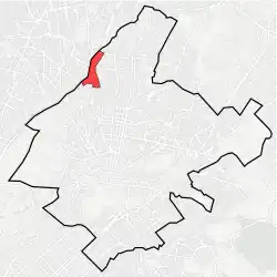 Location within municipality of Athens