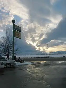 Diner in the entrance of Tremonton at the junction of Interstate 15 and Interstate 84 in Utah