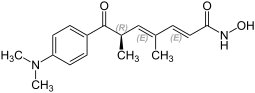 Structural formula of trichostatin A