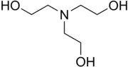 Skeletal formula of triethanolamine