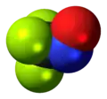 Space-filling model of trifluoronitrosomethane