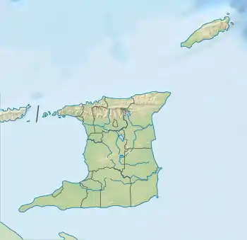 Location of the Caroni–Arena Dam in Trinidad and Tobago.