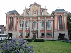 St.-Trinitatiskirche, Wolfenbüttel. Built in 1700; destroyed by fire in 1705; rebuilt 1716-1718.