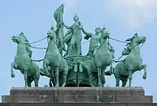 Brabant Raising the National Flag or Quadriga of Brabant, Parc du Cinquantenaire, Brussels