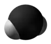 Space filling model of triplet methylene