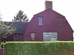 Tripp House stone-ender, 1720, on Washington Street