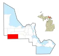 Location within Chippewa County