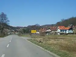 Street of Trstenik village, Marija Gorica, Croatia