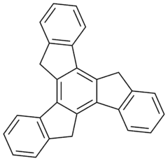 Structural formula of truxene