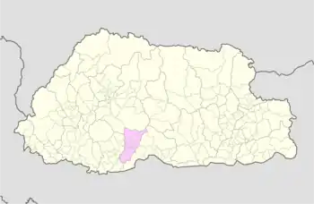 Location of Rangthangling Gewog