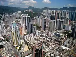 Overview of Tsuen Wan city centre