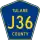 County Road J36 marker