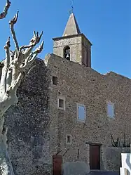 The rampart with the priory bell tower