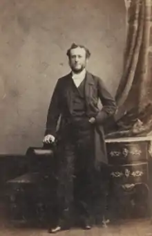 Sepia-tinted, daguerreotype photograph of the Reverend Tupper Carey