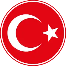 Circular flag used as a badge by the national sports teams and athletes, and for other semi- and quasi-official purposes