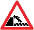 Road ends in sea or river