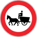 No entry for animal-drawn vehicles