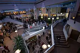 View of Christmas shopping