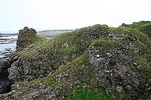 The remains of Turnberry Castle