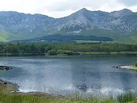 Lough Inagh, Derryclare (l), Bencorr (c), Bencorr N Top (r)