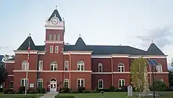 Courthouse in 2015; original part is on the left