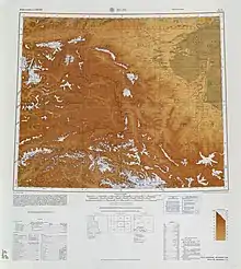 Historical map including part of the China-Kashmir (disputed between India and Pakistan) border area from the International Map of the World (1966)