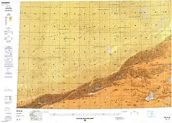 Map including Hotan Prefecture area (northeast) (DMA, 1990)