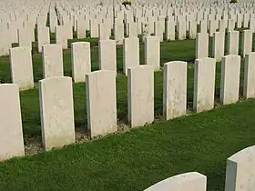 Graves at Tyne Cot Cemetery