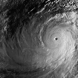 Image 8Typhoon Tip at global peak intensity on 12 October 1979 (from Pacific Ocean)