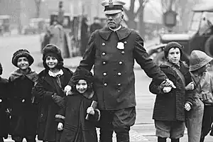 Municipal police officer in an unknown U.S. city, circa 1924