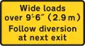 Restrictions apply. No vehicles over width shown