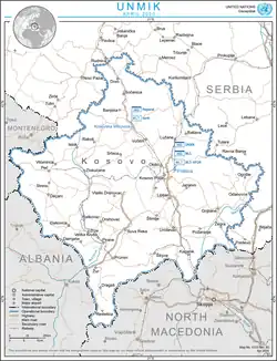 Map of Kosovo