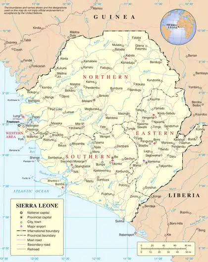 Image 26A map of Sierra Leone (from Sierra Leone)