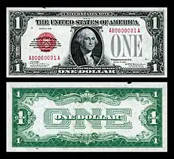 $1 United States Note, Series 1928, Fr.1500, depicting George Washington