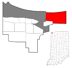 Location within the city of Gary