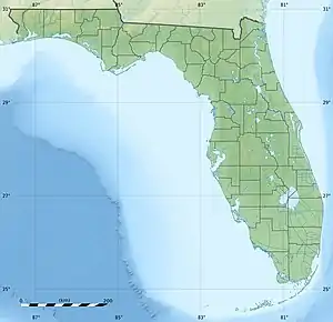 Location of Lake Tilden in Florida, USA.