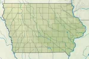 Map showing the location of Palisades-Kepler State Park