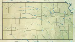 Location of Milford Lake in Kansas, USA.