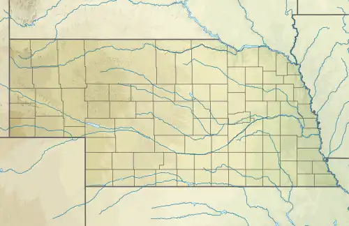 Location of the lake in Nebraska.