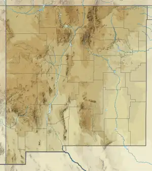 Location of Todacheene Lake in New Mexico, USA.