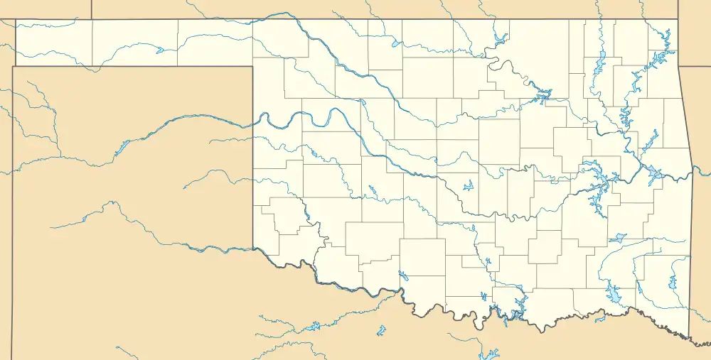 Base Line & Indian Meridian intersection point within Oklahoma