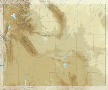 Map showing the location of Bighorn National Forest