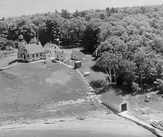 Chambers Island and lighthouse