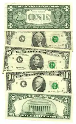 Image 1US dollar banknotes (from Money)