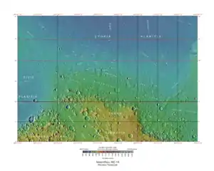 Topographical map of Amenthes quadrangle