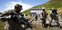 Soldiers of E Company, 100th/442nd train at Marine Corps Base Hawaii in 2011