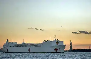 USNS Comfort, a USN hospital ship.